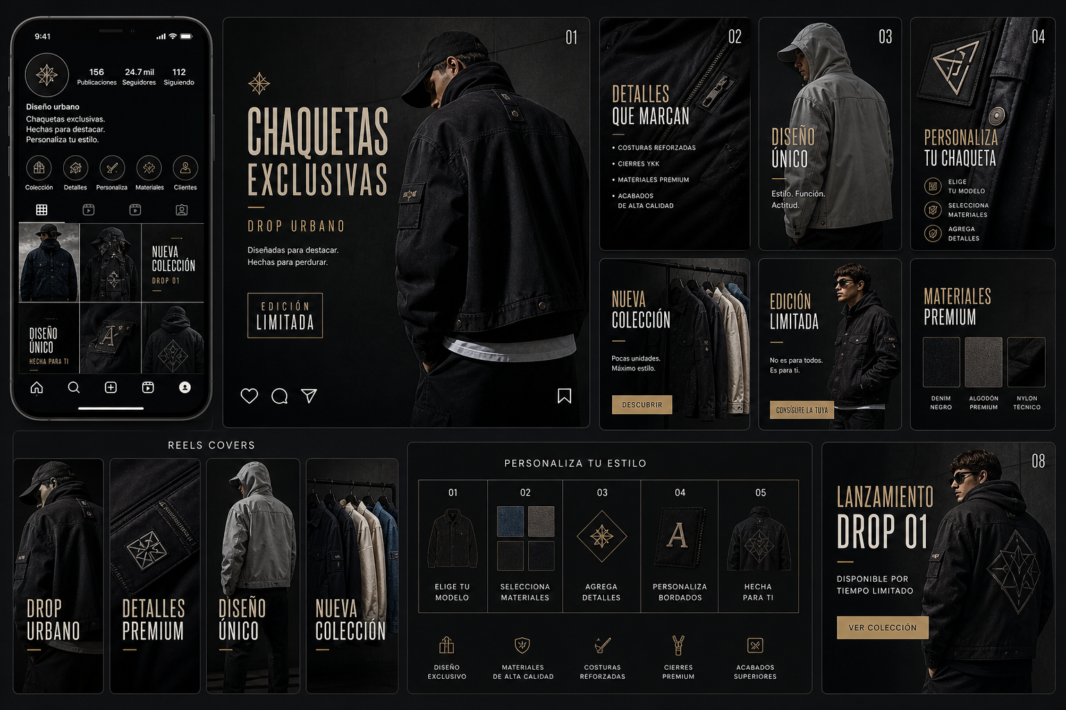 Contenido Instagram para chaquetas urbanas